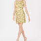 Adrianna Papell Women's Embroidered Overlay Mini Dress Yellow Size 10