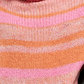 Free People Women's Orange Striped Long Sleeve Turtle Neck Tunic Sweater Pink Size Large