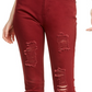 Tinseltown Junior's Distressed Skinny Jeans Red Size 9