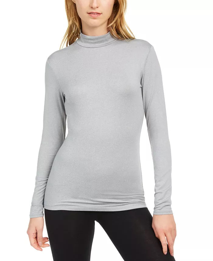 32 Degrees Women's Heat Cozy Warm Turtleneck Top Grey Size X-Small