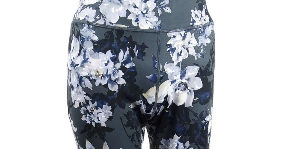 Ideology Women's Yoga Athletic Leggings Blue Size Medium