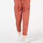 Vanilla Star Women's Belted Cuffed Pants Brown Size 3