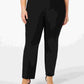 Charter Club Women's Plus Straight-Leg Pants Black Size Petite Small