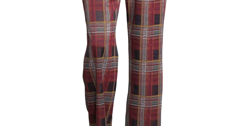 John Paul Richard Women's Tie-Front Plaid Pull-On Pants Red Size Medium
