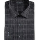 Alfani Men's Slim Non-Wrinkle Stretch Dress Shirt Navy White Size 14-14.5