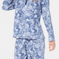 Charter Club Super Soft Textured Fleece Pajamas Blue Size XS