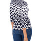 Charter Club Cotton Printed Top White Size XL