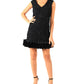Donna Ricco Women's V-Neck Cupcake Dress Black Size 10