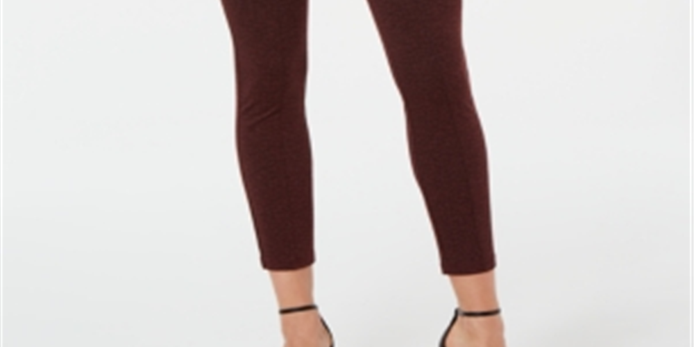Hue Women's Tweed High Waist Knit Leggings Red Size Large