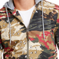 American Rag Men's Juxtaposed Camo Bomber Hoodie Beige Size X-Large