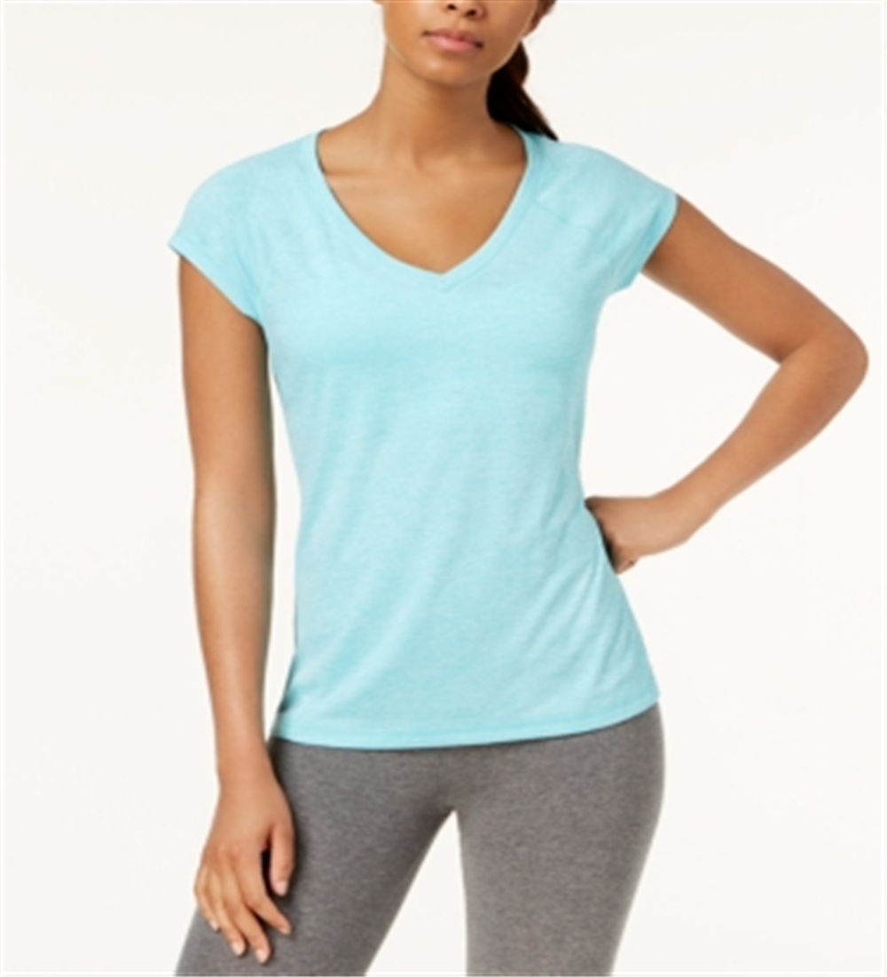 ID Ideology Women's Essentials Rapidry Heathered Performance T-Shirt Green Size Large