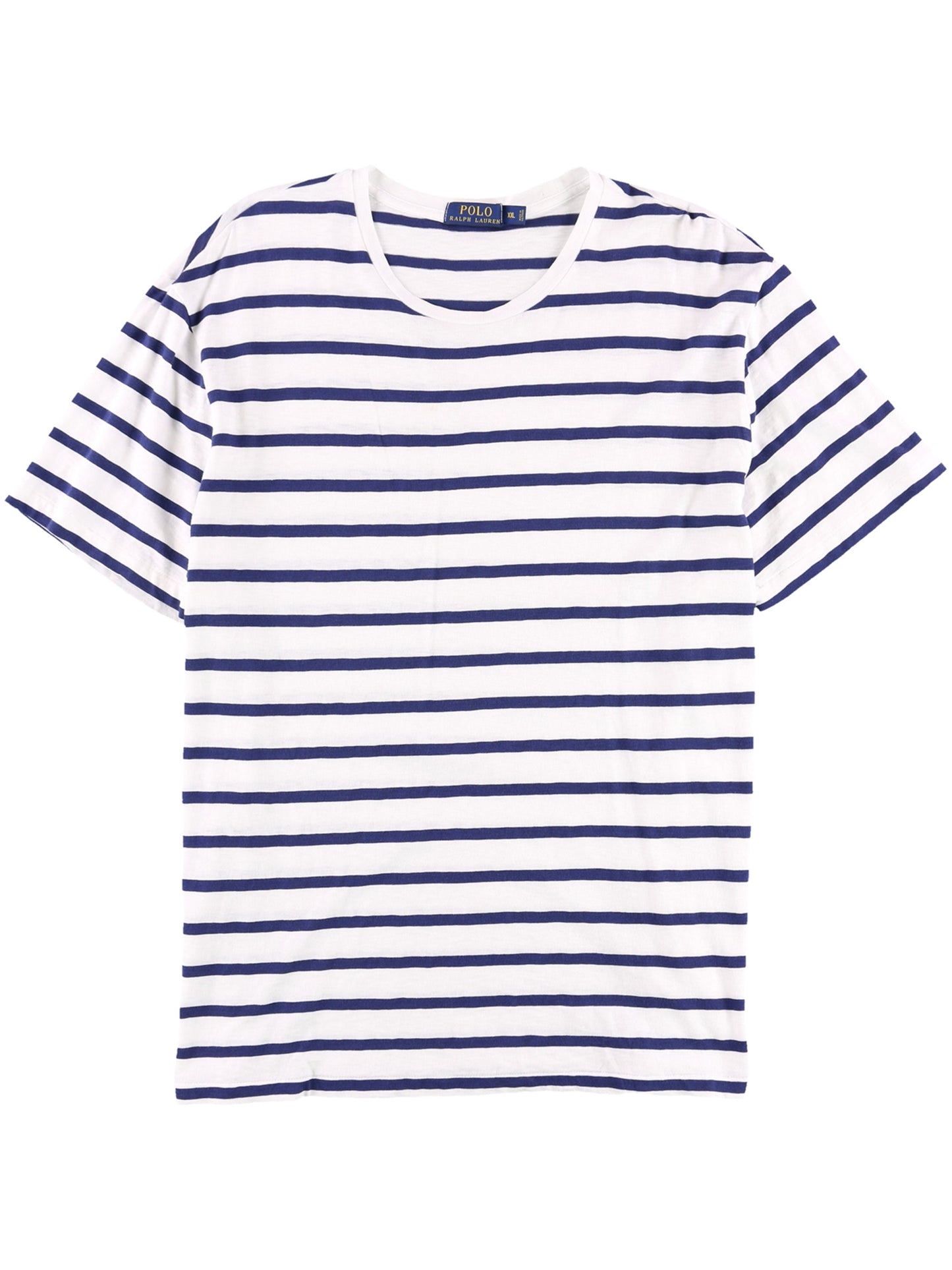 Ralph Lauren Men's Classic Striped Basic T-Shirt White navy Size 2XL