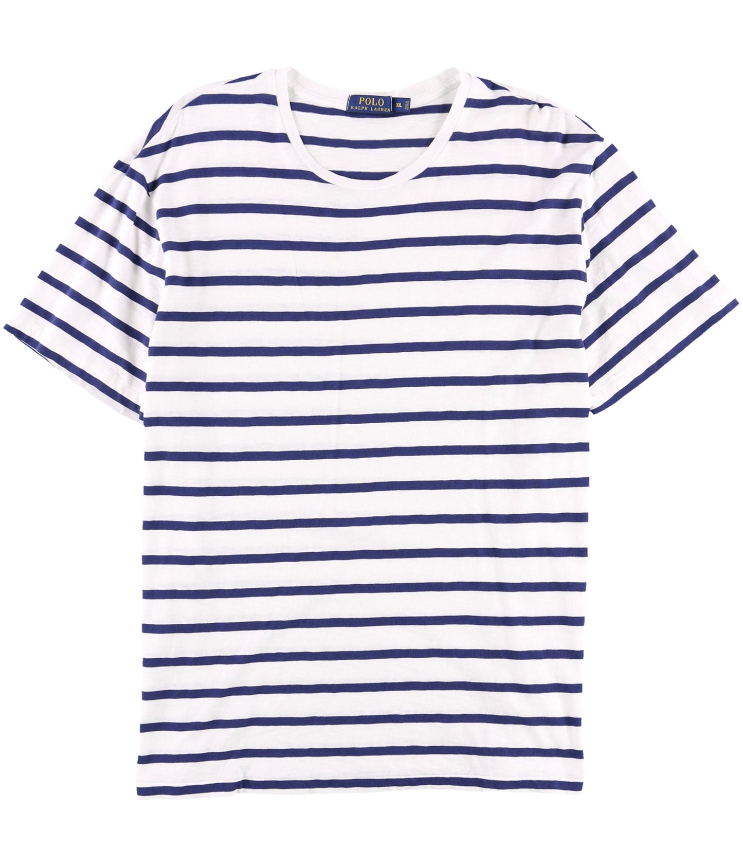 Ralph Lauren Men's Classic Striped Basic T-Shirt White navy Size 2XL