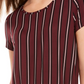 BCX Junior's Striped Side Tie Top Wine Size X-Small
