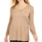 JM Collection Women's Lurex Lattice-Neck Blouse  Gold Size X-Small