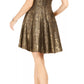 Julia Jordan Women's Bonded Lace Fit & Flare Dress Yellow Size 12