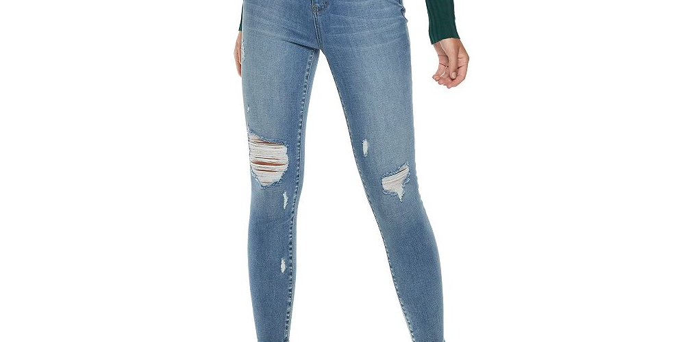 Rewash Junior's Super High Waist Vixen Jeggings Blue Size 7