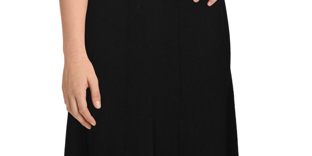 Anne Klein Women's Womens Stretch Lined Skirt Black Size Large