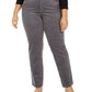 Charter Club Women's Plus Size Lexington Tummy-Control Corduroy Jeans Gray Size 28W