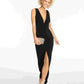 B Darlin Juniors' Deep-V Open-Back Dress Black Size 11/12