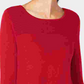 Alfani Women's Ribbed Tunic Sweater Red Size Small