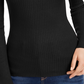 Derek Heart Juniors' Lace-Up Mock-Neck Top Black Size Medium
