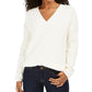 Lucky Brand Women's Chenille V-Neck Sweater White Size X-Small