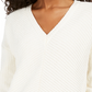 Lucky Brand Women's Chenille V-Neck Sweater White Size X-Small