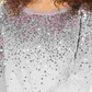 INC International Concepts Women's Sequined Sweatshirt  WhiteSize Small