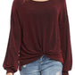 Karen Kane Women's Front Twist Top Red Size Small