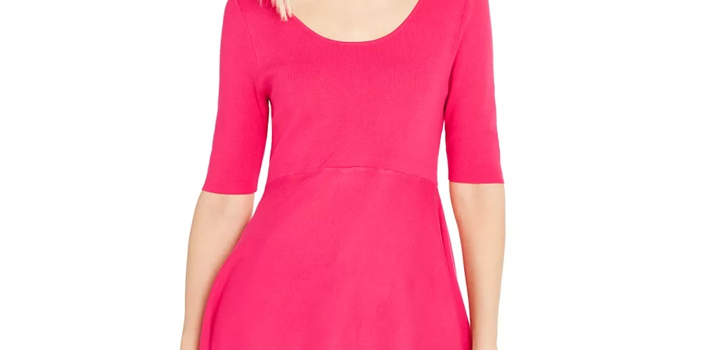 Alfani Women's Handkerchief-Hem Sweater Red Size X-Large