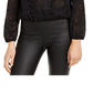 INC International Concepts Women's Ruffled Eyelet Top BlackSize XS