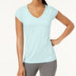 Ideology Women's Running Fitness T-Shirt Blue Size X-Small