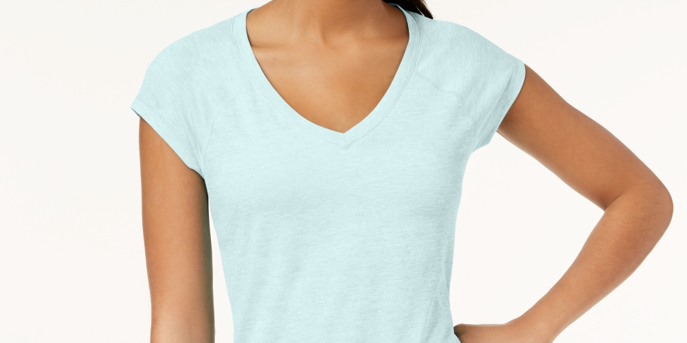 Ideology Women's Running Fitness T-Shirt Blue Size X-Small