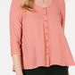 Style & Co Women's Swing Blouse Orange Size PS