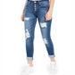 Indigo Rein Junior's Ripped Cuffed Jeans Blue Size -size-