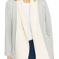 INC  International Concepts Women's Mixed Stitch Cable Knit Completer Cardigan Gray Size Medium