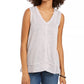 Style & Co Women's V Neck High Low Tank Top Pink Size Medium