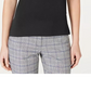 Anne Klein Women's Double V Ribbed Tank Top Black   Size Medium