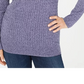 Karen Scott Women's Boat Neck Cotton Sweater  Blue Size XX-Large