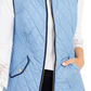 Charter Club Women's Petite Zip-Front Quilted Cotton Vest Blue Size Small