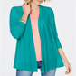 Karen Scott Women's Draped Open Front Cardigan Blue Size M