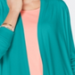 Karen Scott Women's Draped Open Front Cardigan Blue Size M