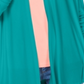 Karen Scott Women's Draped Open Front Cardigan Blue Size M