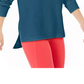Ideology Women's Cold-Shoulder Vented Top Blue Size Medium