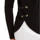 Michael Kors Women's Lace Up Long Sleeve T-Shirt Regular Black Size Petite Large