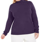 Karen Scott Women's Plus Size Turtleneck Luxsoft Sweater Purple Size 1X