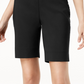 INC International Concepts Women's Studded Mid-Rise Bermuda Shorts Black Size 4