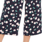 Maison Jules Women's Petal Print Culotte Pants Blue Size X-Small