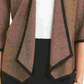 Alfani Women's Drape-Front Cardigan Brown Size Large
